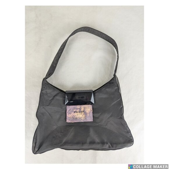 Authentic PRADA Tessuto Black Nylon Hobo Shoulder Bag/Handbag Made in Italy - Picture 3 of 12